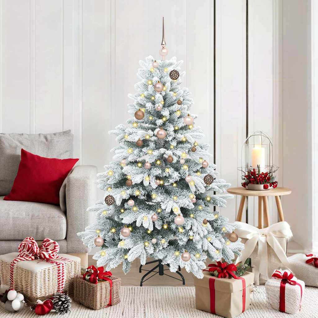 Kunstkerstboom met 150 LED met standaard Groen 150 cm PE en PVC