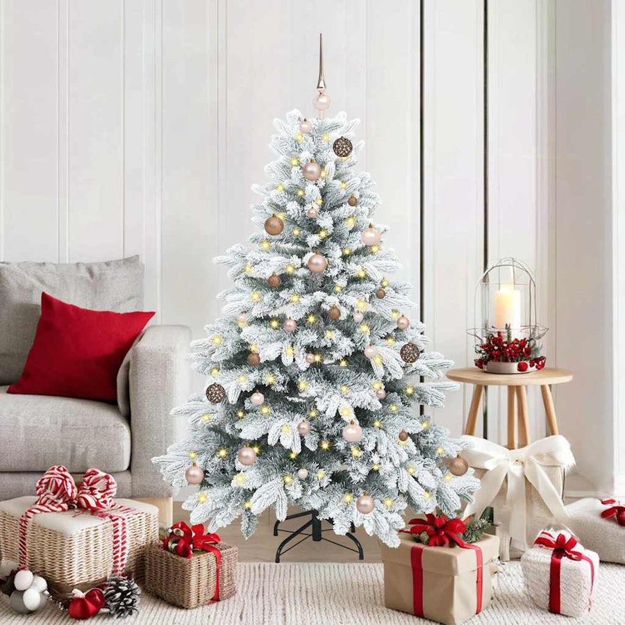 Kunstkerstboom met 150 LED met standaard Groen 150 cm PE en PVC