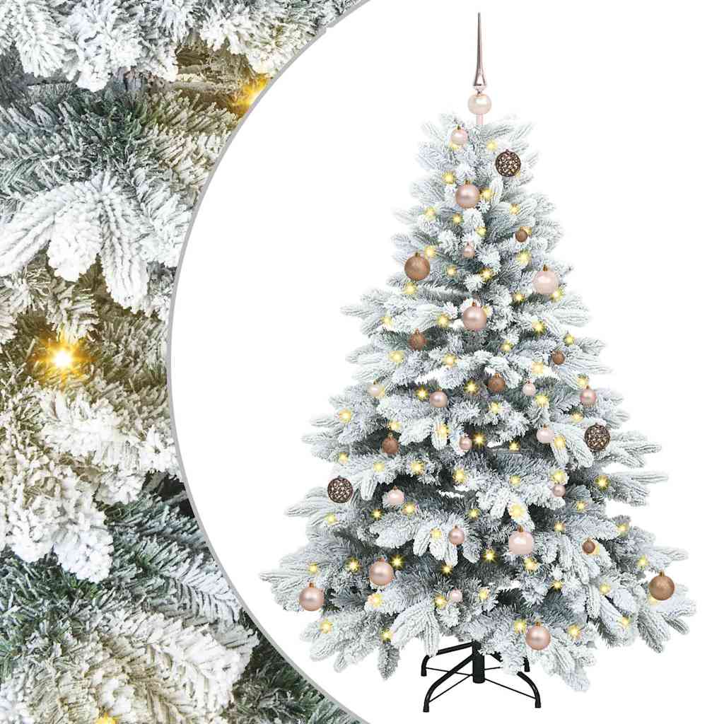 Kunstkerstboom met 150 LED met standaard Groen 150 cm PE en PVC