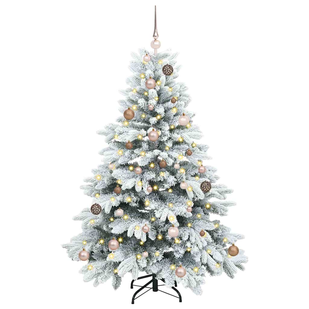 Kunstkerstboom met 150 LED met standaard Groen 150 cm PE en PVC