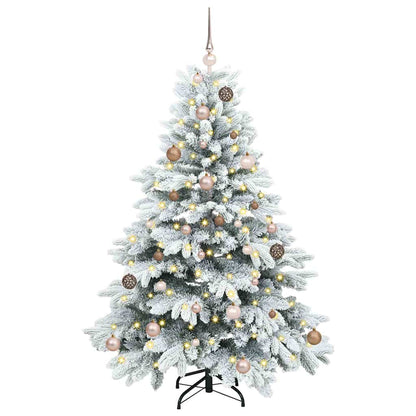 Kunstkerstboom met 150 LED met standaard Groen 150 cm PE en PVC
