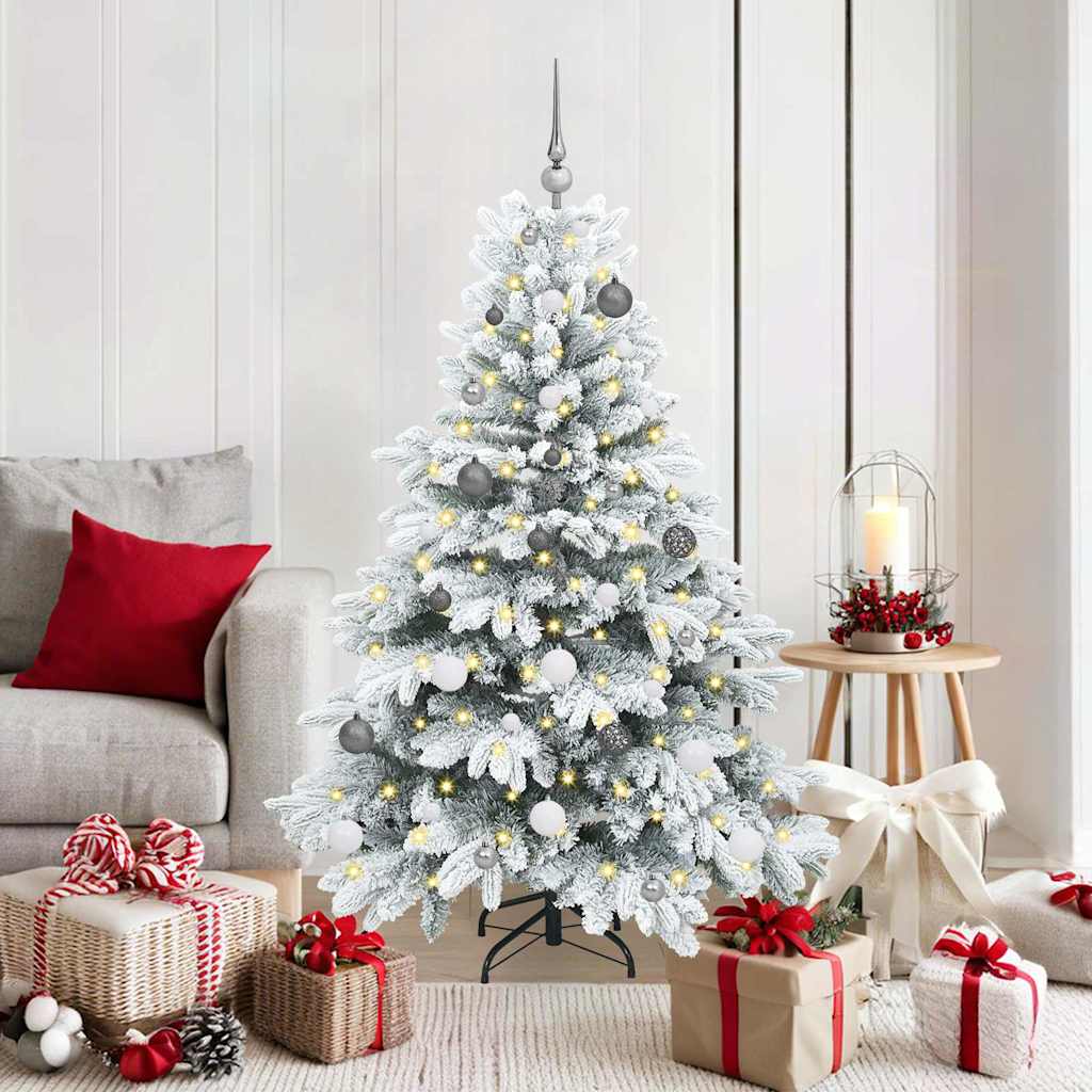Kunstkerstboom met 150 LED met standaard Groen 150 cm PE en PVC