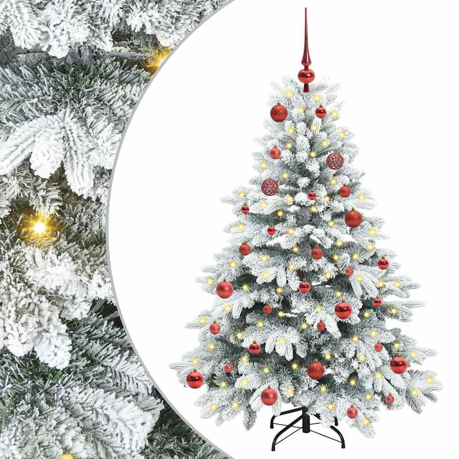 Kunstkerstboom met 150 LED met standaard Groen 150 cm PE en PVC