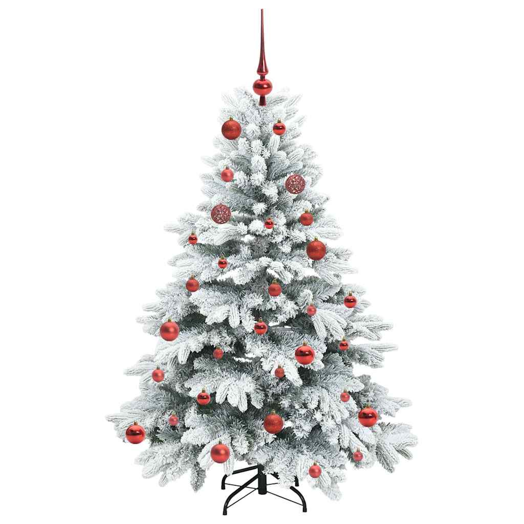 Kunstkerstboom met 150 LED met standaard Groen 150 cm PE en PVC