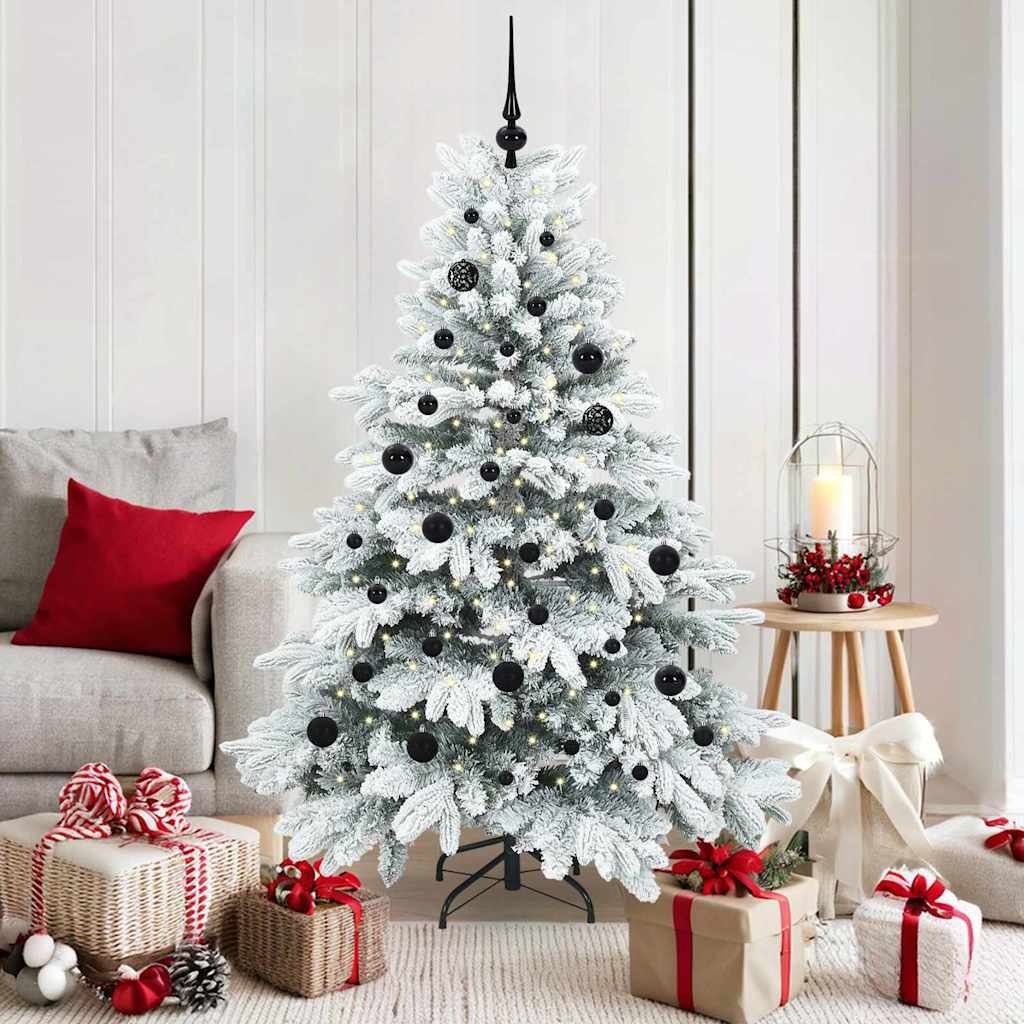 Kunstkerstboom met 150 LED met standaard Groen 150 cm PE en PVC