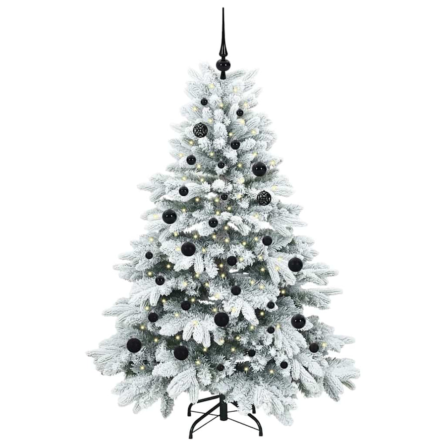 Kunstkerstboom met 150 LED met standaard Groen 150 cm PE en PVC