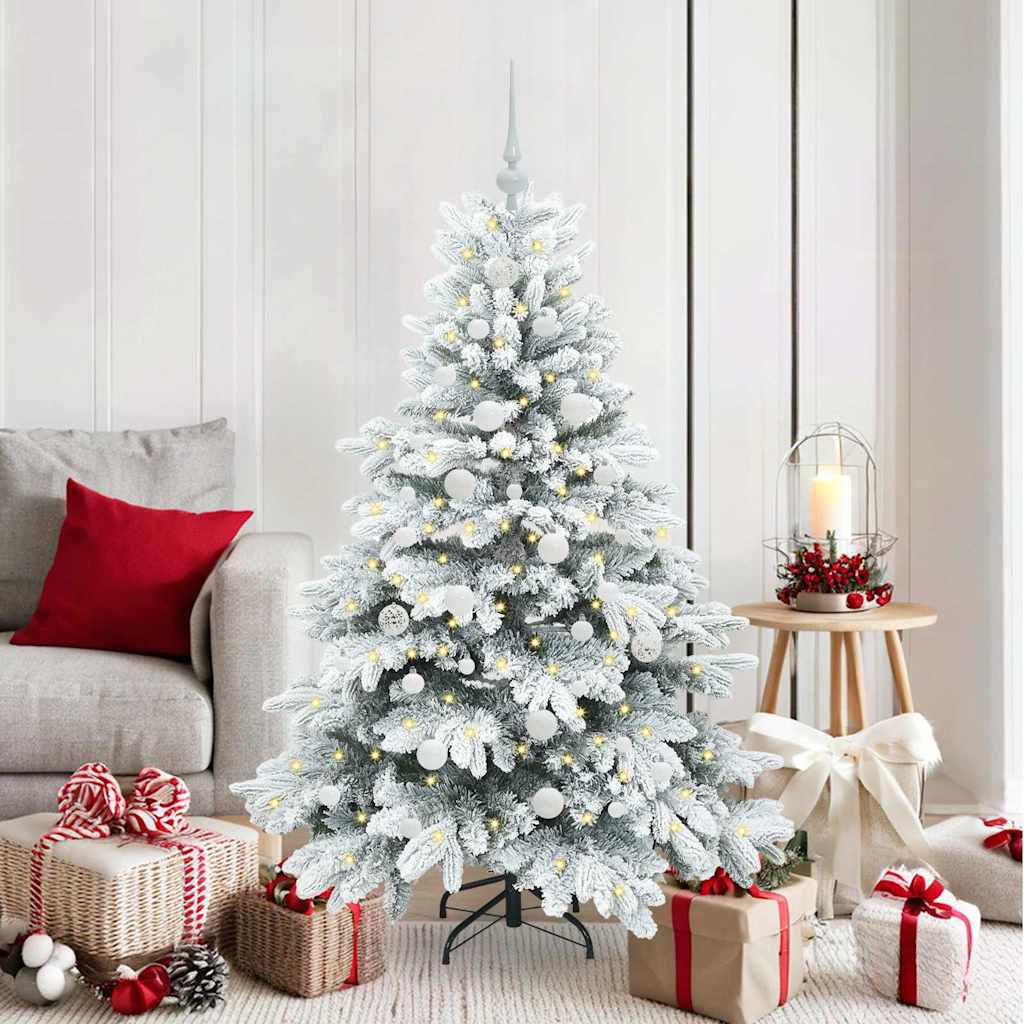 Kunstkerstboom met 150 LED met standaard Groen 150 cm PE en PVC