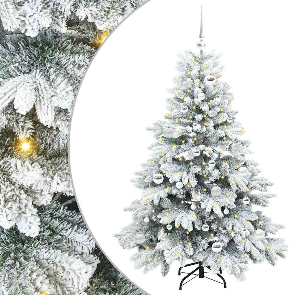Kunstkerstboom met 150 LED met standaard Groen 150 cm PE en PVC
