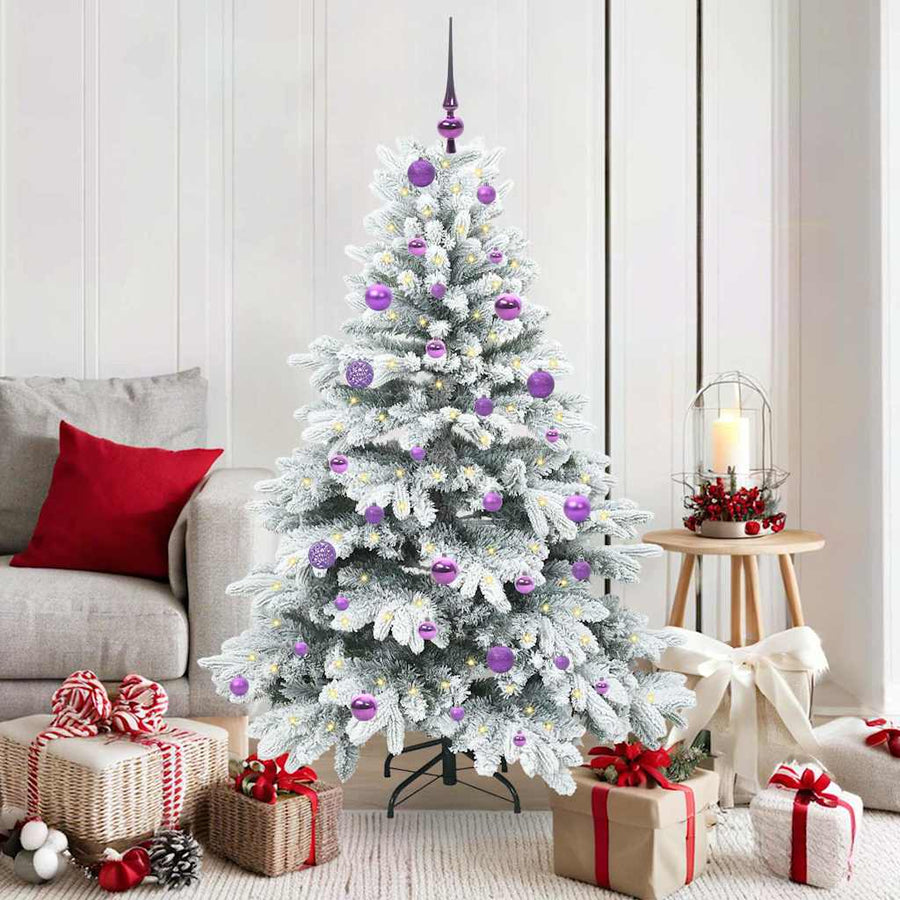 Kunstkerstboom met 150 LED met standaard Groen 150 cm PE en PVC