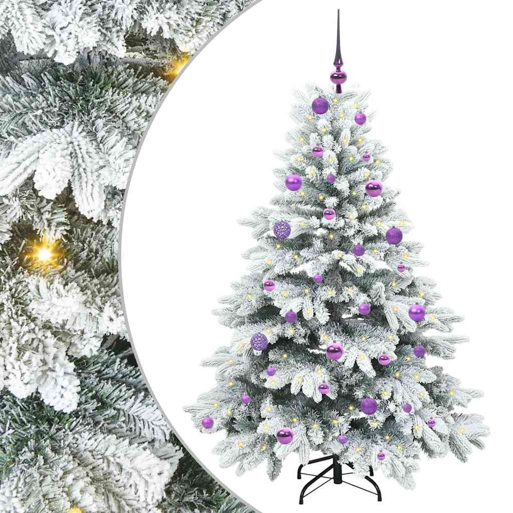 Kunstkerstboom met 150 LED met standaard Groen 150 cm PE en PVC