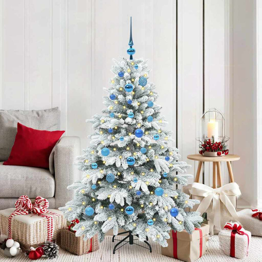 Kunstkerstboom met 150 LED met standaard Groen 150 cm PE en PVC
