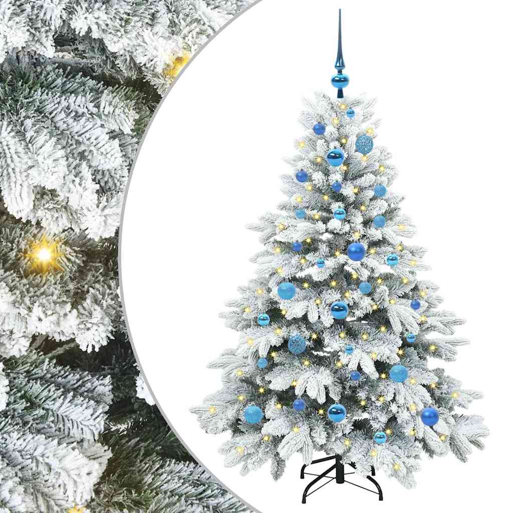 Kunstkerstboom met 150 LED met standaard Groen 150 cm PE en PVC