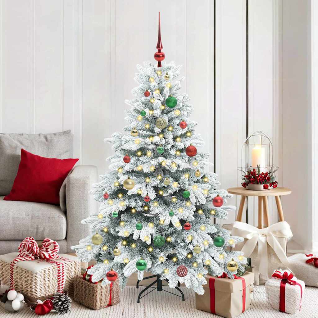 Kunstkerstboom met 150 LED met standaard Groen 150 cm PE en PVC