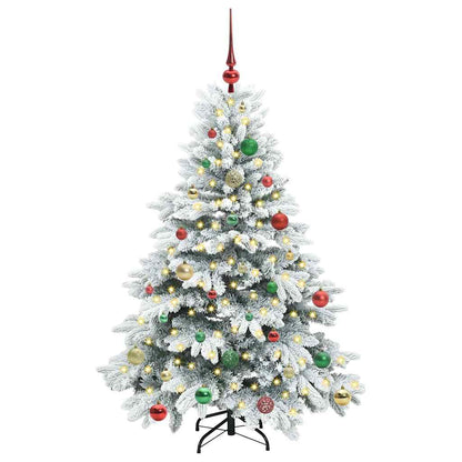 Kunstkerstboom met 150 LED met standaard Groen 150 cm PE en PVC