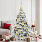 Kunstkerstboom wit 180 cm PE PVC met 300 LED