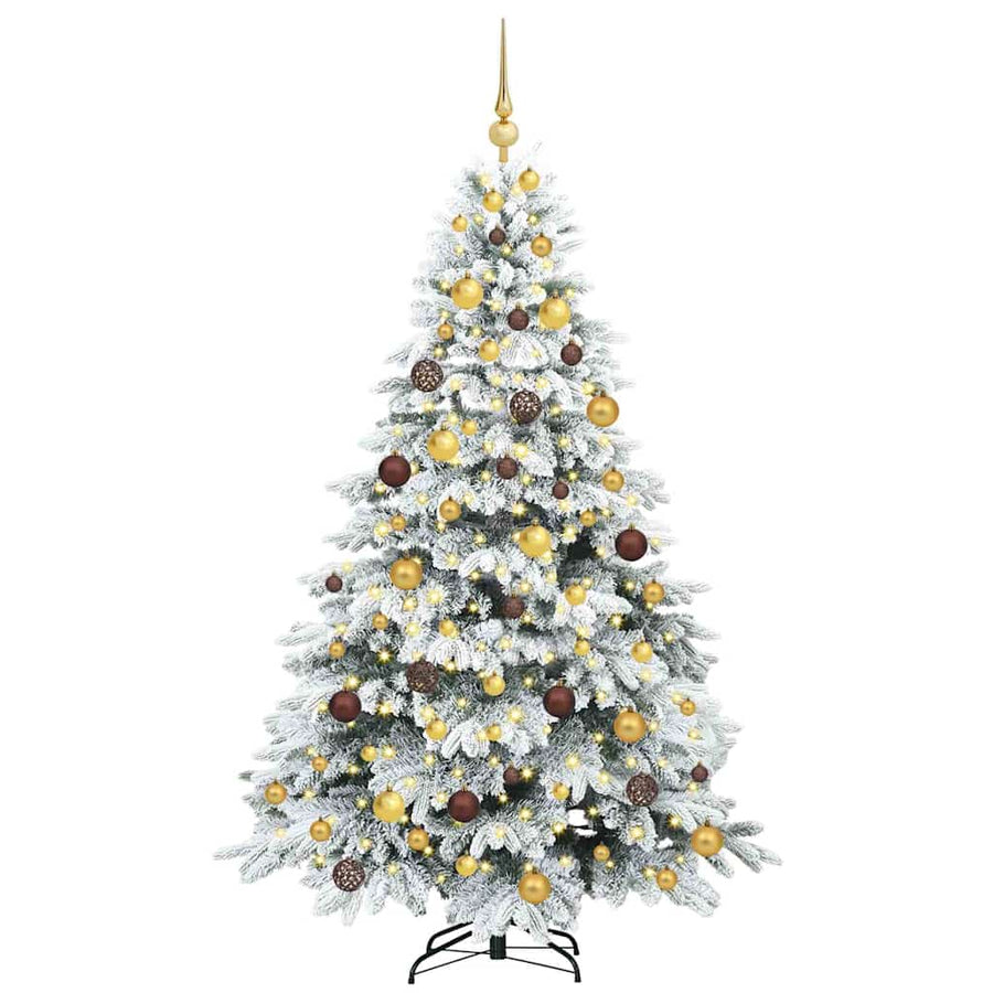 Kunstkerstboom met 300 LED met standaard Wit 180 cm PE en PVC