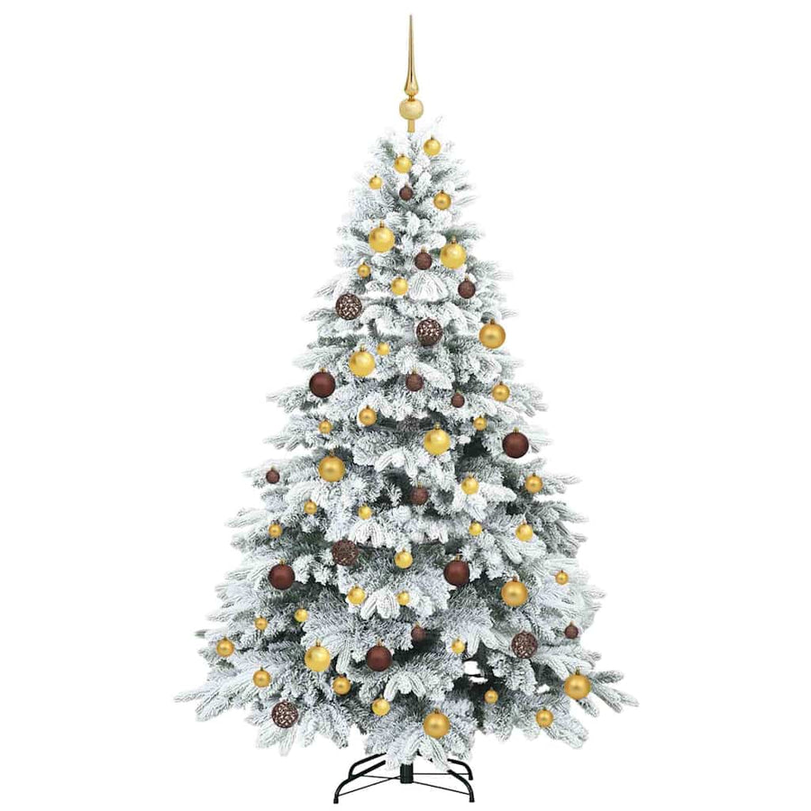 Kunstkerstboom met 300 LED met standaard Wit 180 cm PE en PVC