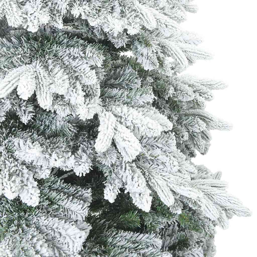 Kunstkerstboom Met 300 Led Met Standaard Pe En Pvc 180 cm Wit met LED's en witte/grijze ballen