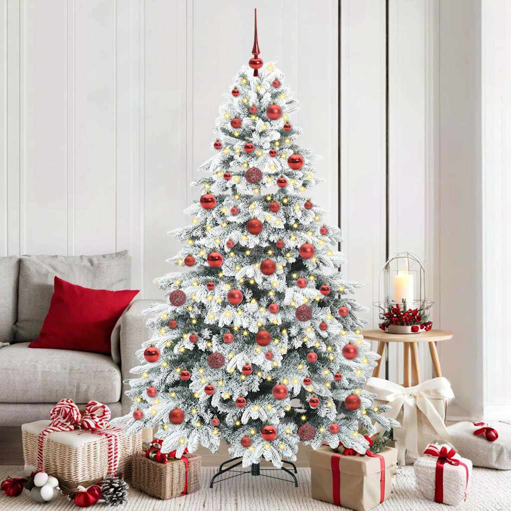 Kunstkerstboom met 300 LED met standaard Groen 180 cm PE en PVC