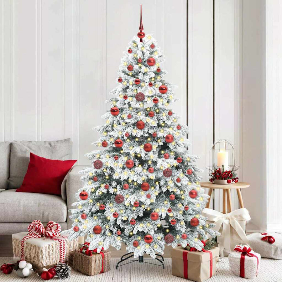 Kunstkerstboom met 300 LED met standaard Groen 180 cm PE en PVC