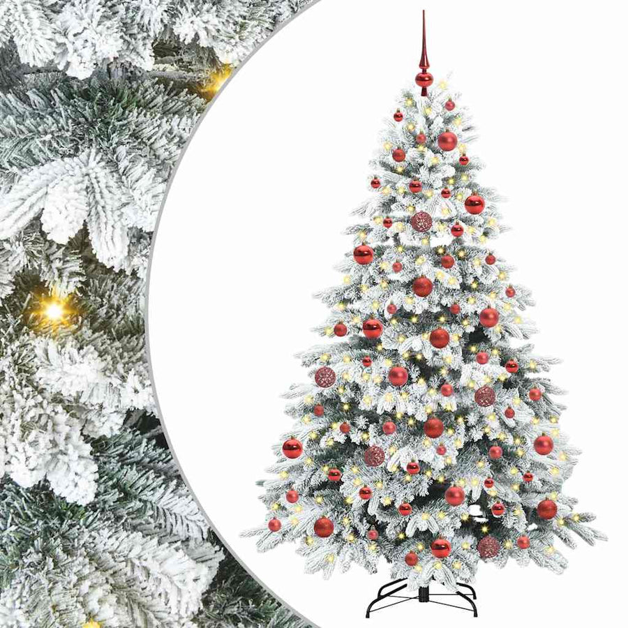 Kunstkerstboom met 300 LED met standaard Groen 180 cm PE en PVC
