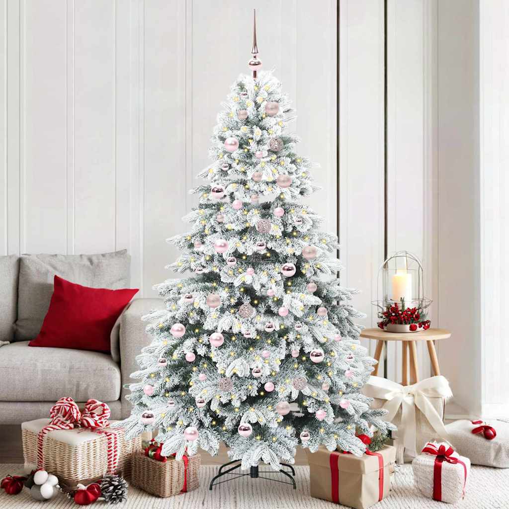 Kunstkerstboom met 300 LED met standaard Groen 180 cm PE en PVC