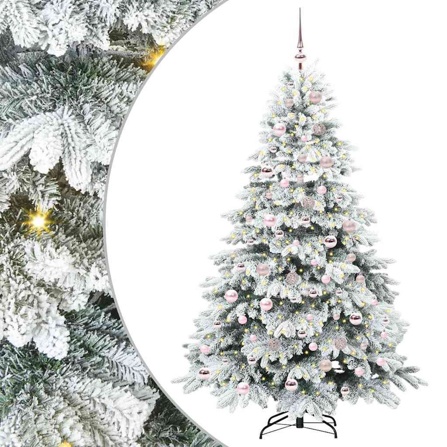 Kunstkerstboom met 300 LED met standaard Groen 180 cm PE en PVC