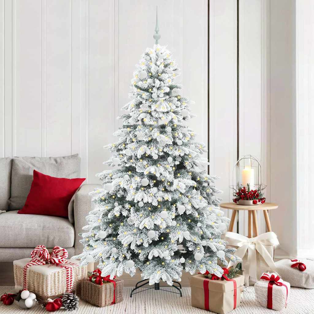 Kunstkerstboom met 300 LED met standaard Groen 180 cm PE en PVC