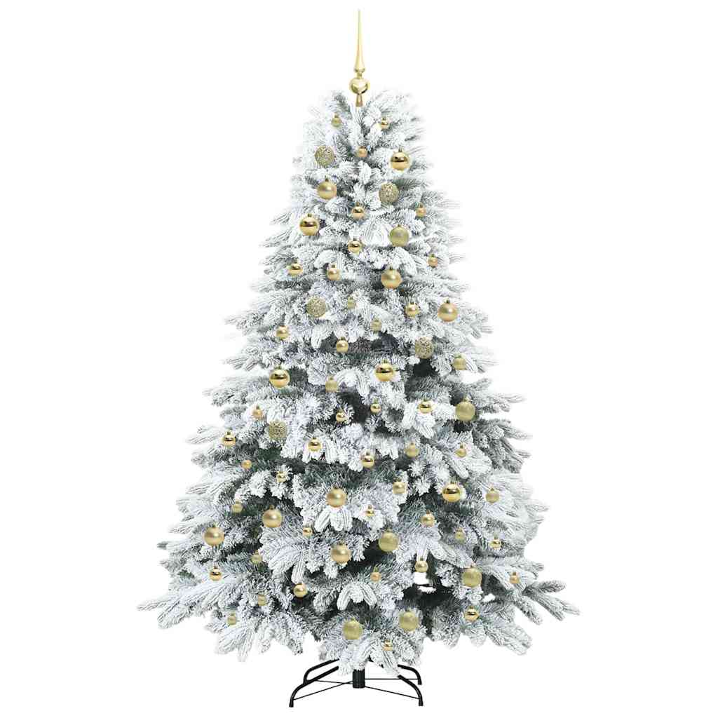 Kunstkerstboom met 300 LED met standaard Wit 180 cm PE en PVC