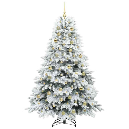 Kunstkerstboom met 300 LED met standaard Wit 180 cm PE en PVC