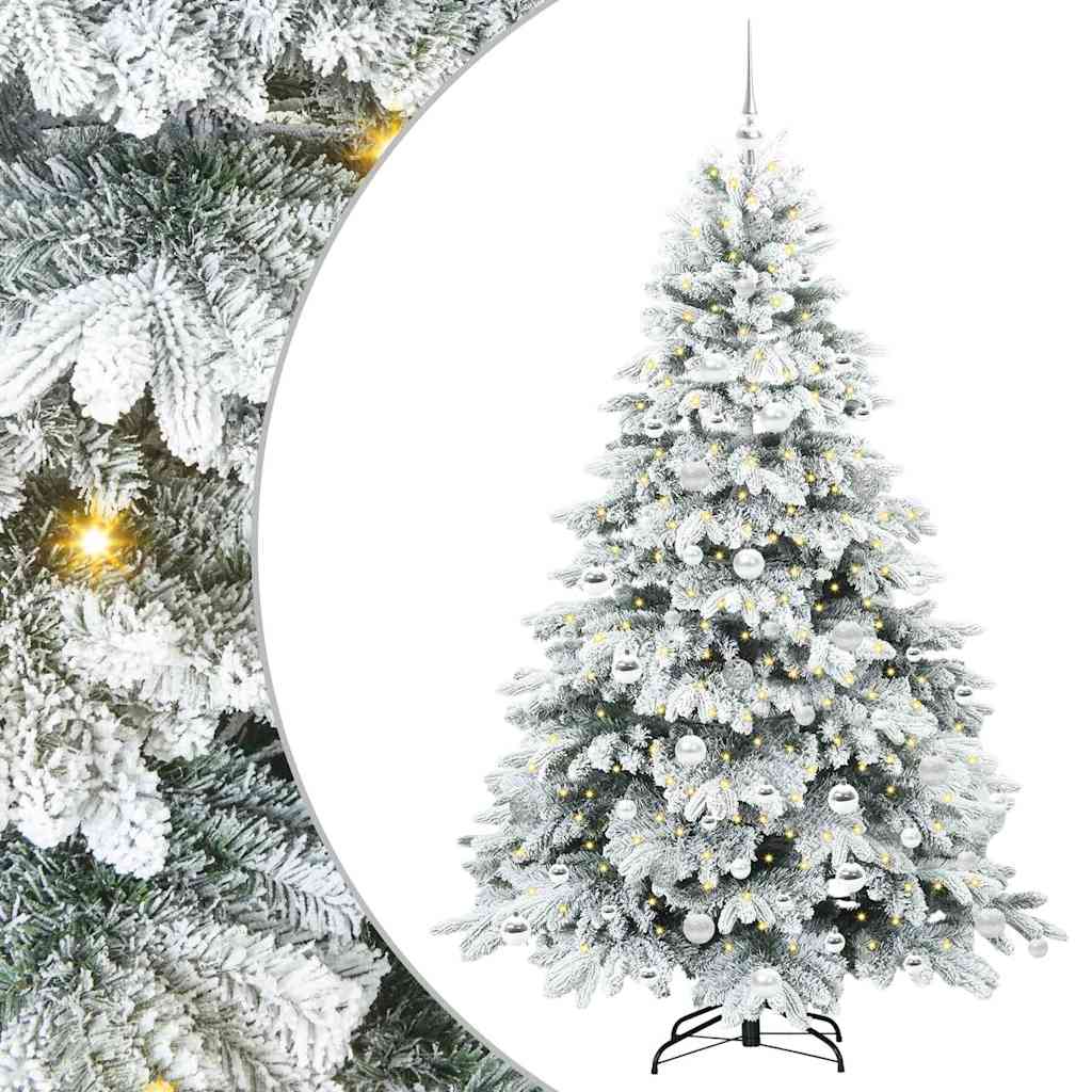 Kunstkerstboom met 300 LED met standaard Groen 180 cm PE en PVC