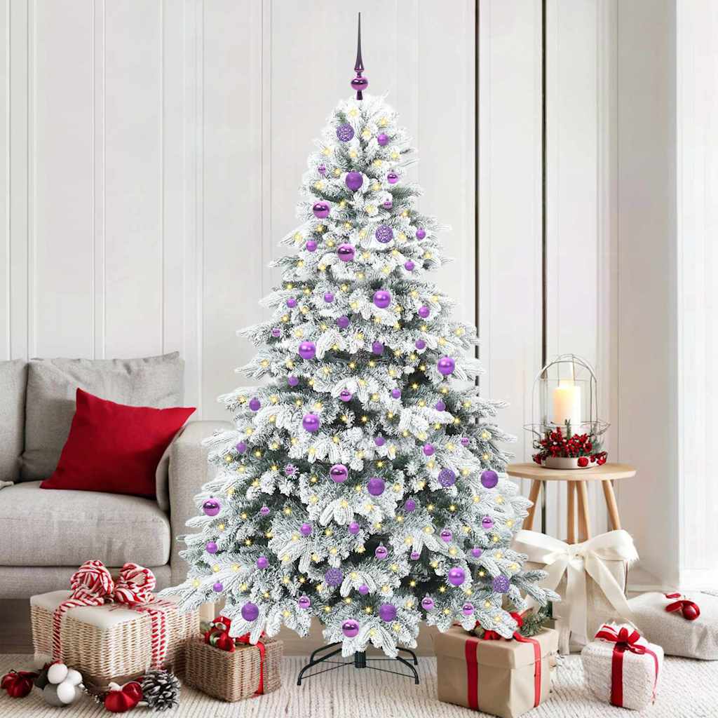 Kunstkerstboom met 300 LED met standaard Groen 180 cm PE en PVC