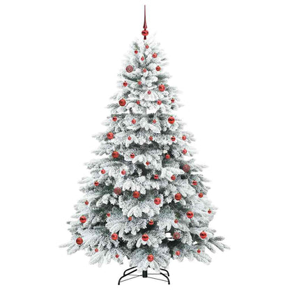 Kunstkerstboom met 300 LED met standaard Wit 210 cm PE en PVC