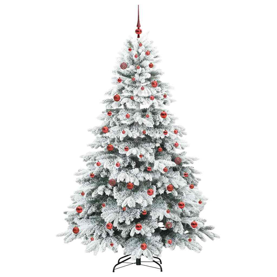 Kunstkerstboom met 300 LED met standaard Wit 210 cm PE en PVC