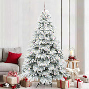 Kunstkerstboom 210 cm wit met 300 warmwitte LED