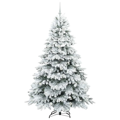 Kunstkerstboom met 300 LED met standaard Wit 210 cm PE en PVC