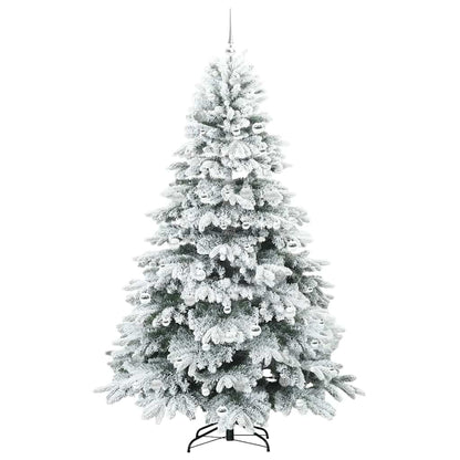 Kunstkerstboom met 300 LED met standaard Wit 210 cm PE en PVC