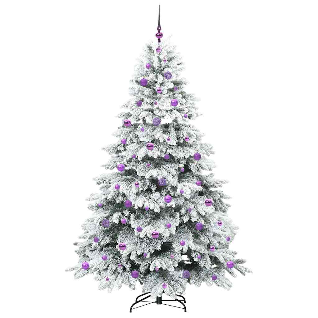 Kunstkerstboom met 300 LED met standaard Wit 210 cm PE en PVC
