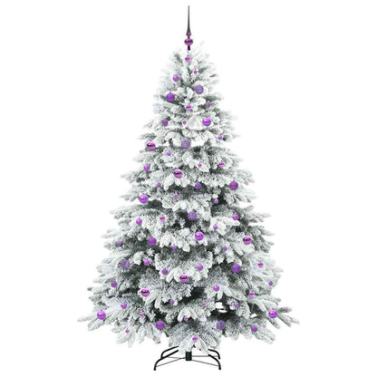 Kunstkerstboom met 300 LED met standaard Wit 210 cm PE en PVC