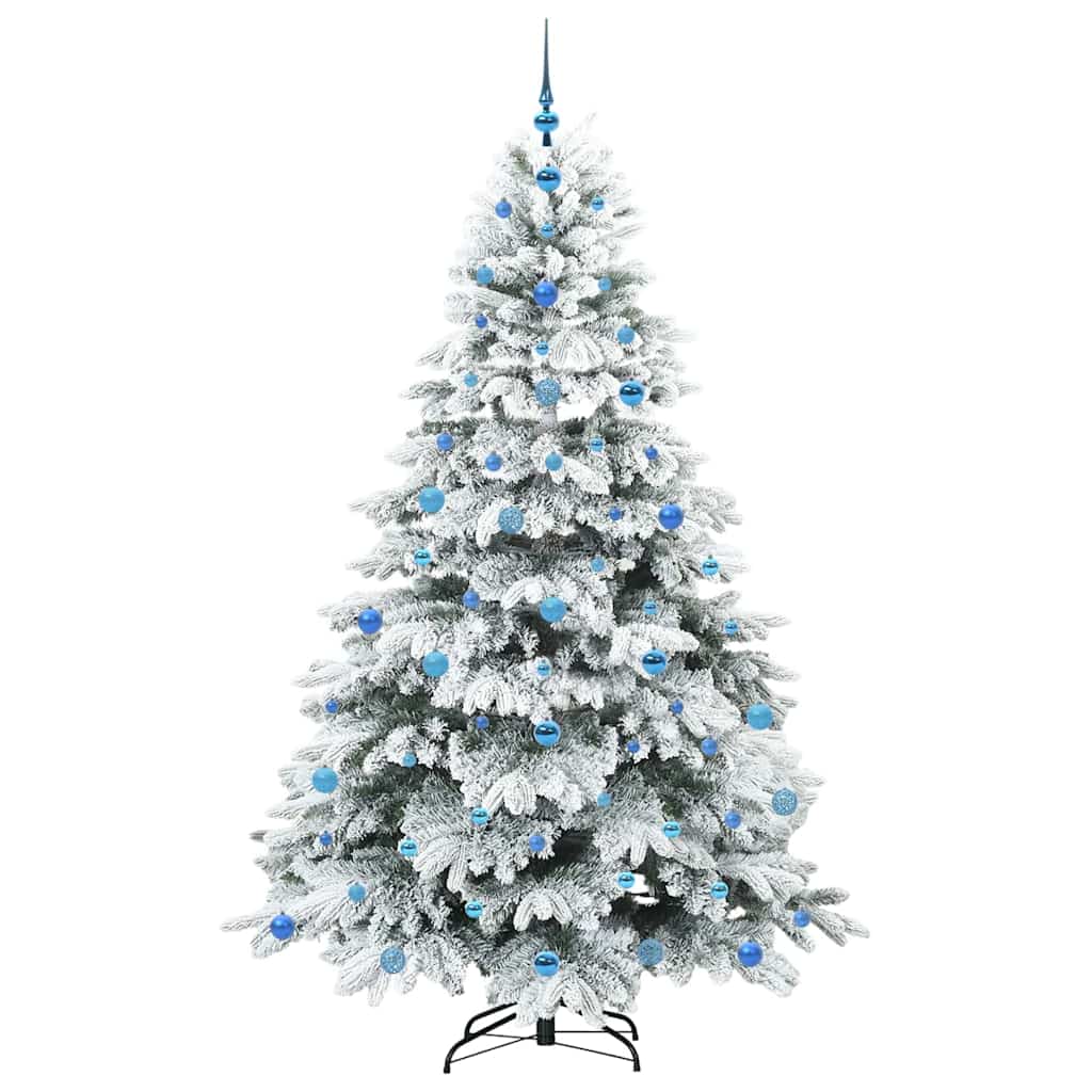Kunstkerstboom met 300 LED met standaard Wit 210 cm PE en PVC