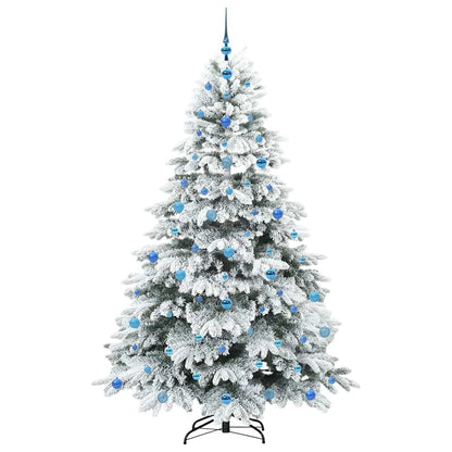 Kunstkerstboom met 300 LED met standaard Wit 210 cm PE en PVC
