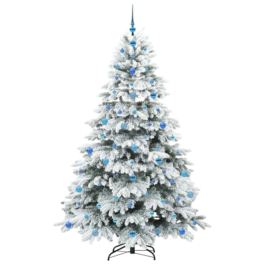 Kunstkerstboom met 300 LED met standaard Wit 210 cm PE en PVC