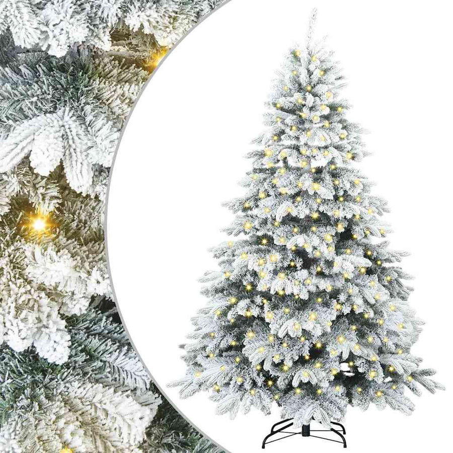Kunstkerstboom met 300 LED met standaard Groen 240 cm PE en PVC