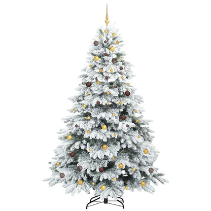 Kunstkerstboom met 300 LED met standaard Wit 240 cm PE en PVC