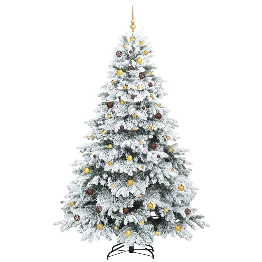 Kunstkerstboom met 300 LED met standaard Wit 240 cm PE en PVC