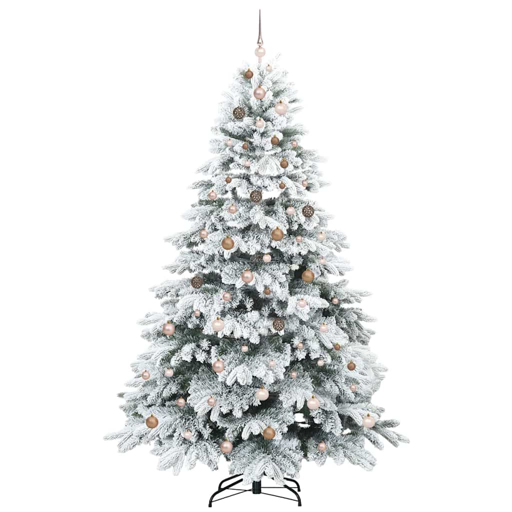 Kunstkerstboom met 300 LED met standaard Wit 240 cm PE en PVC
