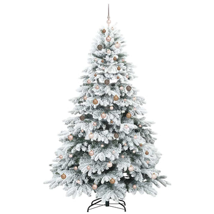 Kunstkerstboom met 300 LED met standaard Wit 240 cm PE en PVC