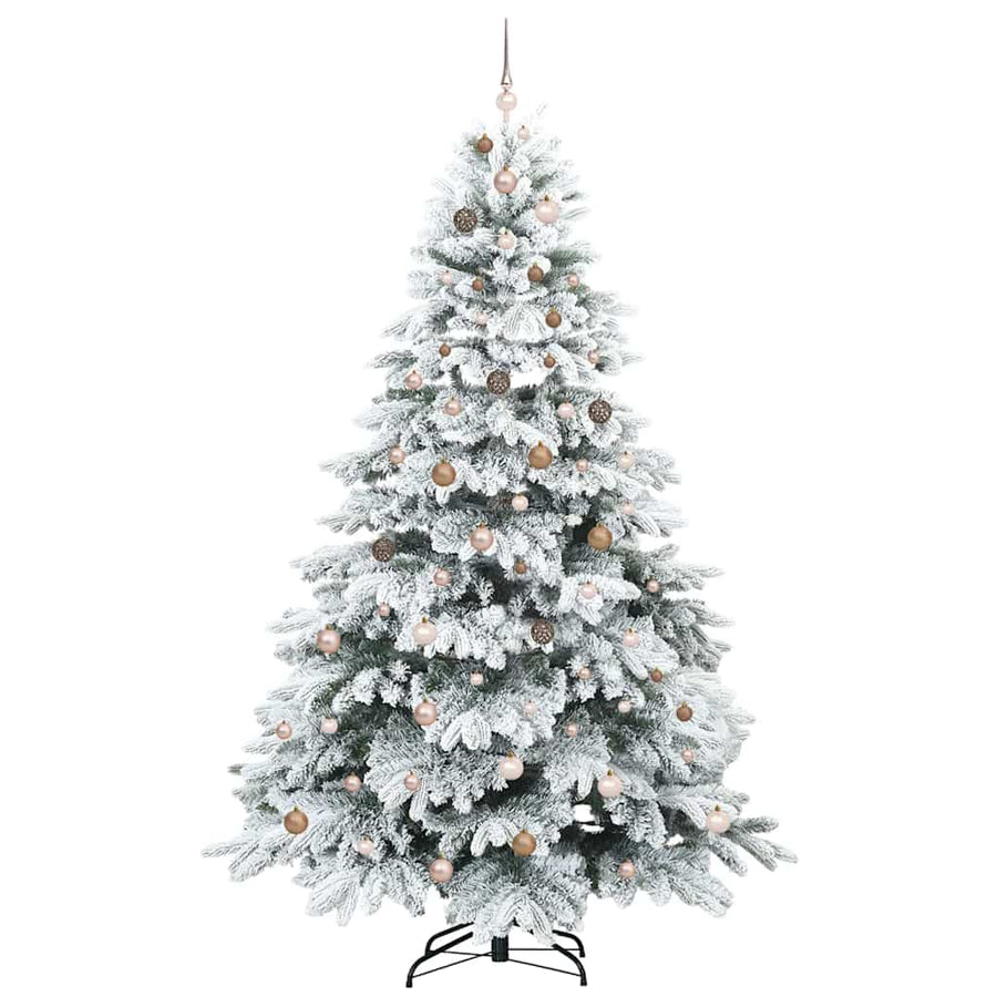 Kunstkerstboom met 300 LED met standaard Wit 240 cm PE en PVC