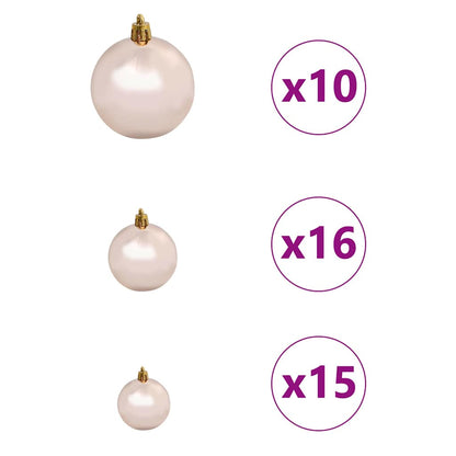 Kunstkerstboom met 300 LED met standaard Wit 240 cm PE en PVC