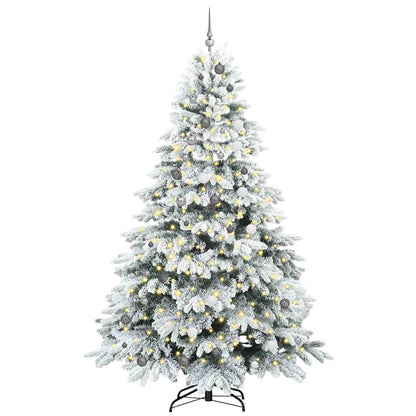 Kunstkerstboom met 300 LED met standaard Groen 240 cm PE en PVC
